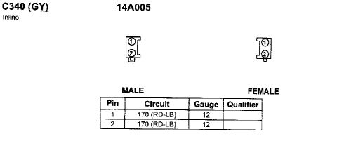 2007 Ford Crown Victoria - 1- 170 (RD-LB) Window lockout signal 2- 170 (RD-LB) Window lockout signal