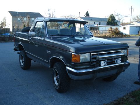 1988 Ford Bronco - Snagged the bug deflector and visor from the local salvage yard for $20. The Bronco I got it off of just happened to be the same color as m…