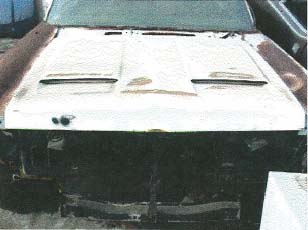 1967 Mercury Cyclone - Original fiberglass hood in GREAT condition, one very small blessing....
