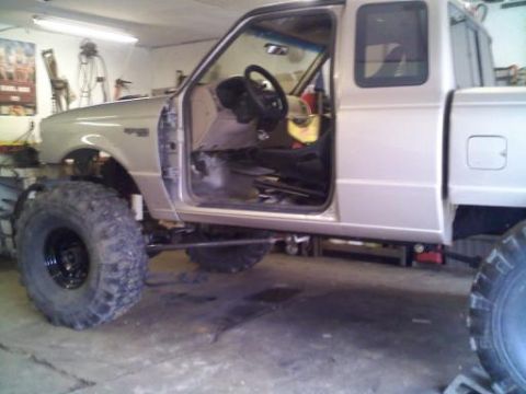1997 Ford Ranger - This 1997 Ford Ranger has been modified with a lifted suspension and oversized tires.