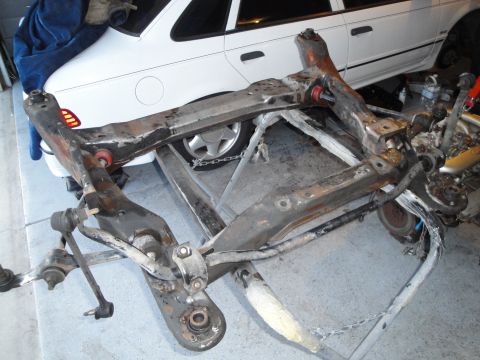 1989 Ford Taurus - Front subframe assembly from a 1989 Ford Taurus, likely removed for an engine swap.