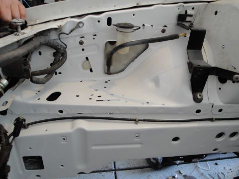 1989 Ford Taurus - Engine bay components and wiring after a thorough cleaning and fresh paint job.