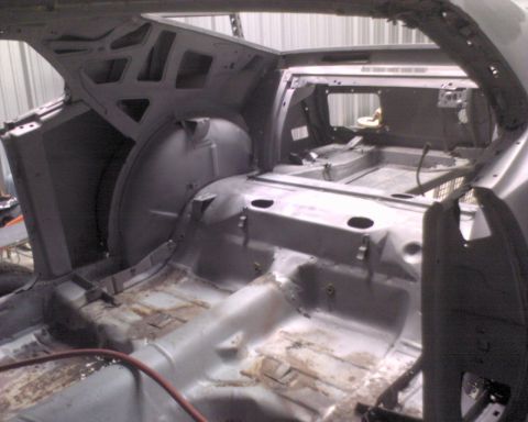 1970 Ford Mustang - After blasting can see what is really there and how bad the rust is. Overall, not too bad. Limited to the floor pans and lower quarters mos…