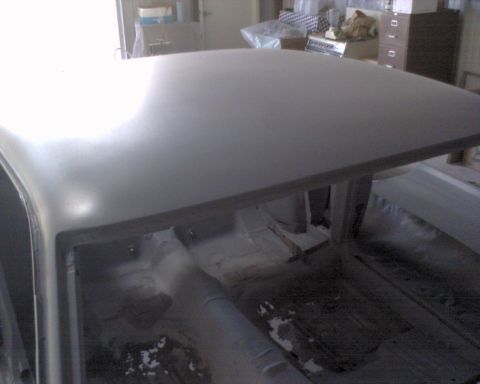 1970 Ford Mustang - Roof looks really good. That is not a dent. That's the light in the ceiling. Minor body work required around the Louver hinge area. That's…
