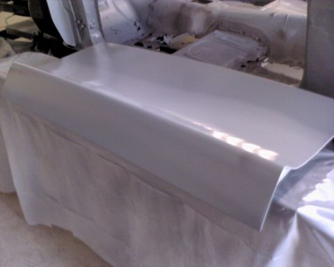1970 Ford Mustang - trunk lid is a new reproduction piece.