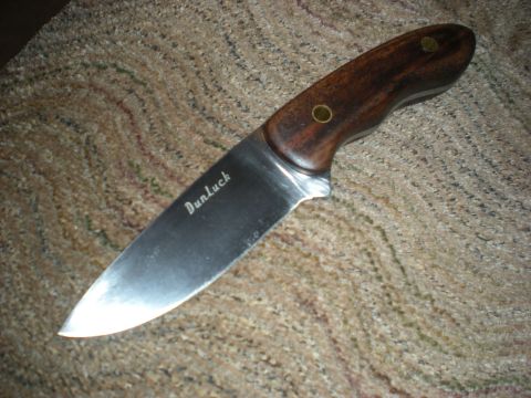 1974 Ford Ranchero - Knife with a wooden handle and 'Dunluck' etched into the steel blade.
