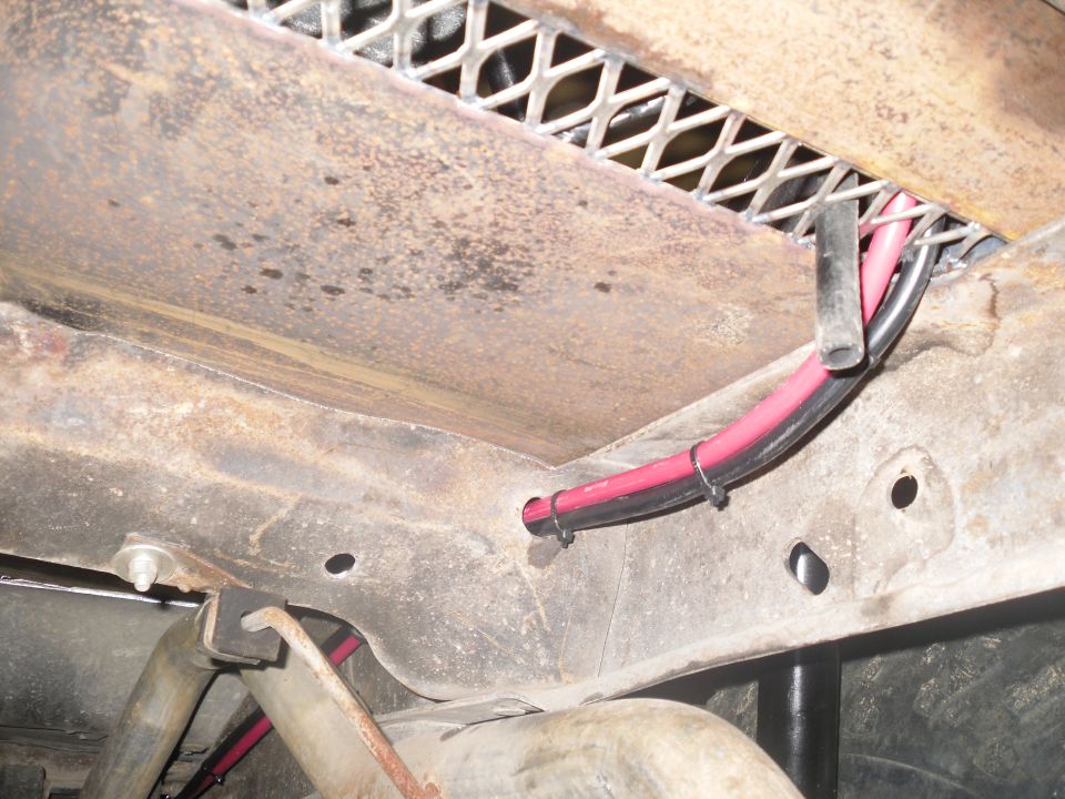 Underbody wiring and frame components