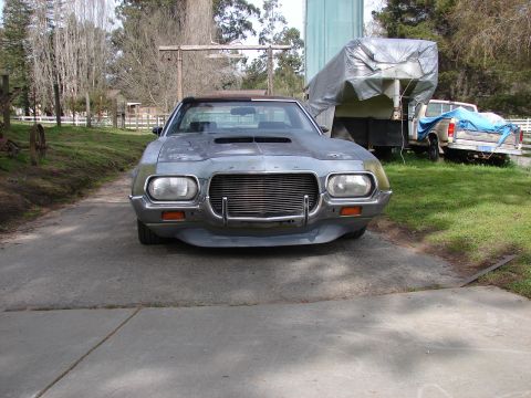1973 Ford Ranchero - This 1970 Ford Ranchero shows its distinctive front end, with a hood scoop and a prominent grille.