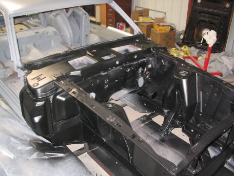 1970 Ford Mustang - This 1970 Ford Mustang is undergoing a full restoration, with the interior stripped to the metal.