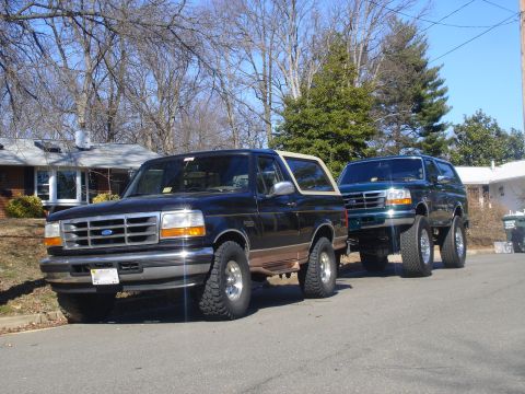 1995 Ford Bronco - Old and New front