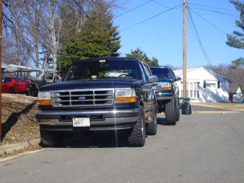 1995 Ford Bronco - Old and New front 2