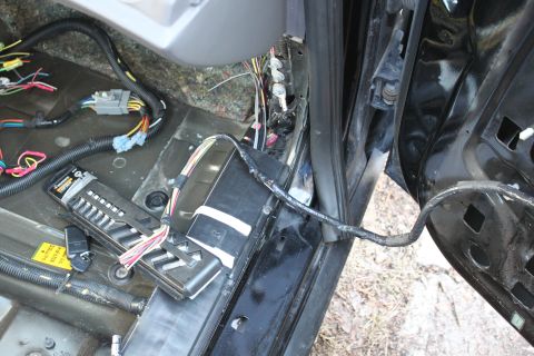 2007 Ford Crown Victoria - powerseat wires are installed to the end of the wiring runner with enought sticking out to make another connection to the door wiring, that…