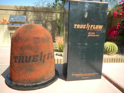 1997 Ford Ranger - True Flow air filter and box for filter service kit shown outdoors.