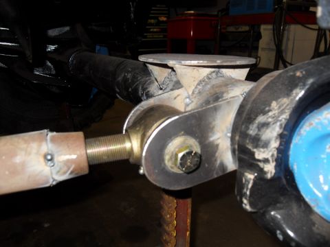 1997 Ford Ranger - This image shows a close-up of a custom-fabricated suspension part, likely for off-road use.