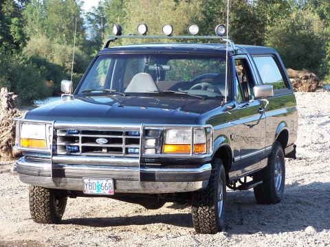 1995 Ford Bronco - I just installed the brush gaurd. It later was used to move a tree, and saved my signal lights and headlight from a fence. It did not survi…