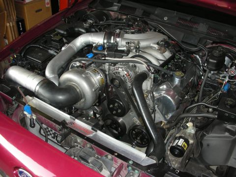 1992 Ford Crown Victoria - Custom engine build a prominent turbocharger and intercooler system.