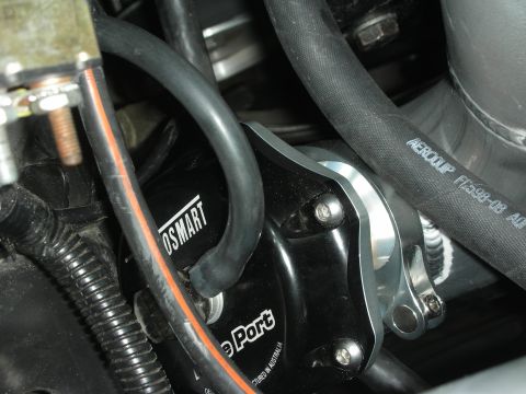 1992 Ford Crown Victoria - Close-up view of an OSMART blow-off valve, a component likely part of an intercooler project.