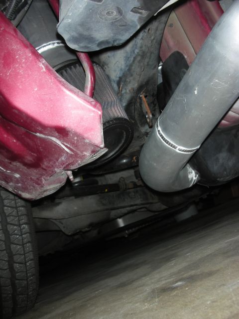 1992 Ford Crown Victoria - Custom intercooler piping and air filter installed in the engine bay of a vehicle.