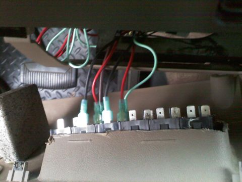 1992 Ford Bronco - The fuse box and wiring harness are visible in the vehicle's interior.