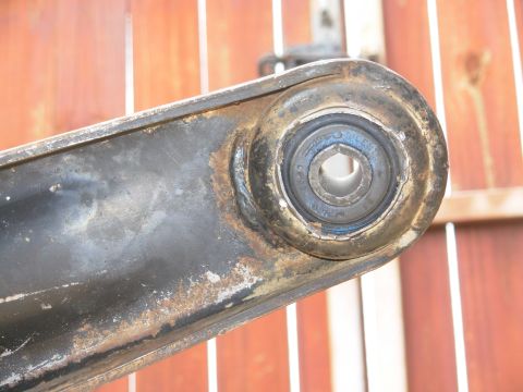 1993 Ford Bronco - I finally found a useable axle beam from a '93 F150, but its pivot bushing was in worse shape than the Bronco's, so I installed a new one.…
