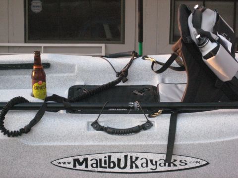1953 Ford Mainline - A Malibu Kayak is shown with a bottle of Ranger beer and a water bottle secured to it.