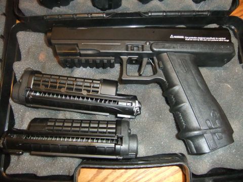 1978 Chevrolet C/K Pickup - This is a black paintball gun with two magazines, shown inside its case. The registry information is incorrect.