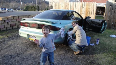 1995 Ford Probe - The Before Shot with it night shaded...& Who looks more Excited!!
