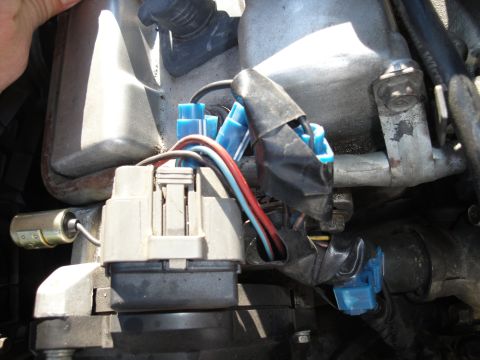 1995 Ford Probe - Pic of my non soldered wires to Mega Squirt...