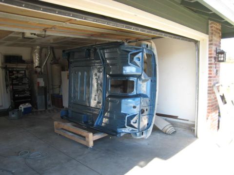 1976 Ford F-250 - Painting cab bottom.
