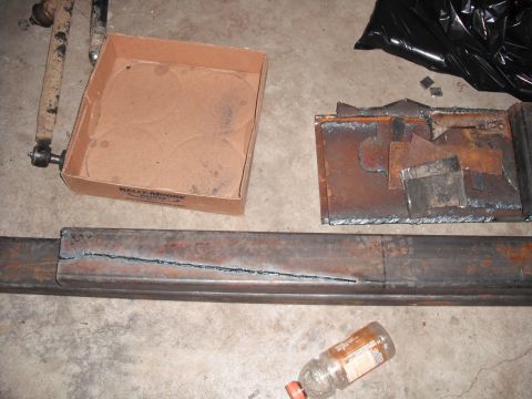 1991 Ford Bronco - Metal fabrication project in progress, showing raw materials and tools on-going work.