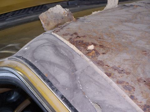 1972 Ford Mustang - Small holes above the wind shield.