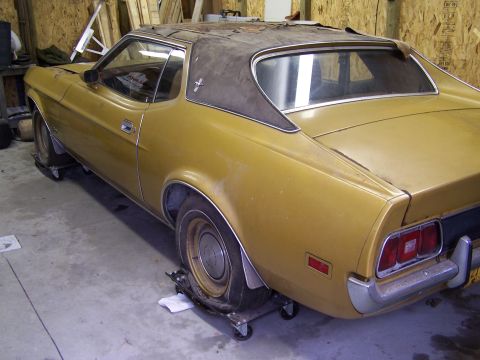 1972 Ford Mustang - This is a shot taken after we sponged some of the dirt and gunk that accumulated from 29 years of storage.