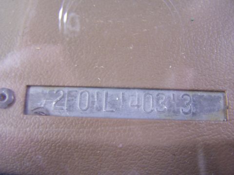 1972 Ford Mustang - Vin plate still intact on the dash.