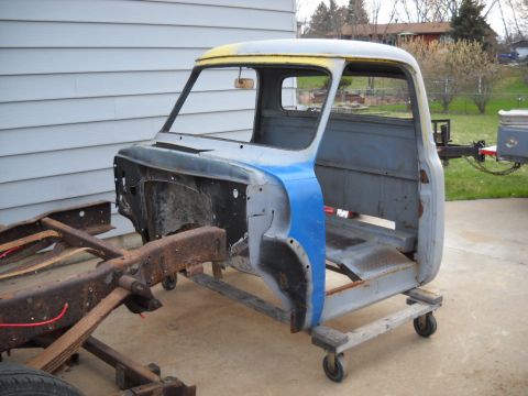 1954 Ford F-100 - 4-3-10: It's back!! :lol: I had to dig something out of the garage so I decided to pull the cab back out.