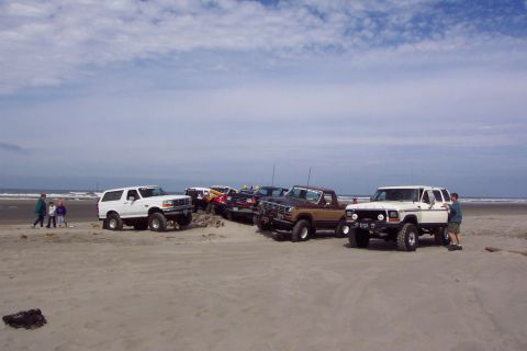 1996 Ford Bronco - Playing king of the log. (8/2/2003)