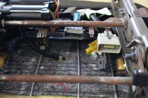 2007 Ford Crown Victoria - connector view, I'll still be using 4 wires from the 2003 connector for power seat and recline. connectors from left to right powerseat - 2…