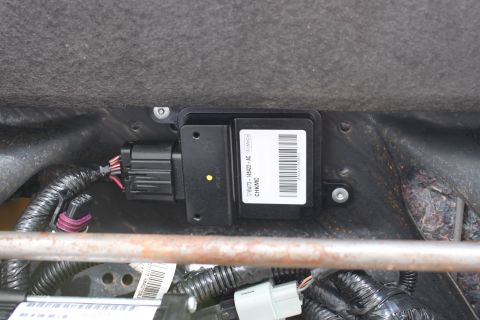 2007 Ford Crown Victoria - 2007 restraint control module riveted in place to the 2003 LX seat frame in the same spot as the 2003 RCM was in.