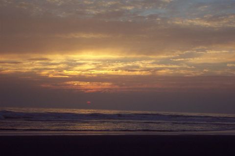 1996 Ford Bronco - Sunset at Fort Stevens Beach. (8/3/2003)