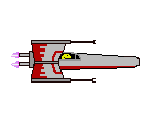 1990 Ford Bronco - A pixelated spaceship, resembling a fighter jet, is depicted in profile against a solid green backdrop.