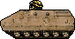 1990 Ford Bronco - A tan armored vehicle with tracks is shown from the side.