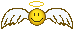 1990 Ford Bronco - A digital graphic depicts a smiley face adorned with wings and a halo, resembling an angel emoticon.