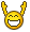 1990 Ford Bronco - A cheerful emoticon with devilish horns is depicted against a vibrant, speckled backdrop.