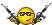 1990 Ford Bronco - A digital graphic depicts a smiley face with sunglasses and two rifles against a dark, starry background.