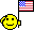 1990 Ford Bronco - A pixelated smiley face is depicted holding a small American flag against a grey background.