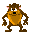 1990 Ford Bronco - A pixelated image of Taz the Tasmanian Devil, a cartoon character, is shown against a dark, starry background.