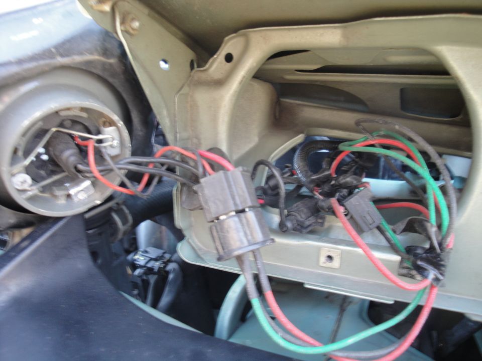 My Hid wiring before soldering on the right headlight...