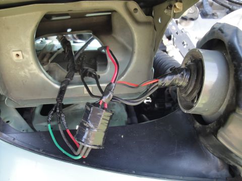 1995 Ford Probe - My Hid wiring after soldering the left headlight!