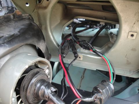 1995 Ford Probe - My Hid wiring after soldering the right headlight!