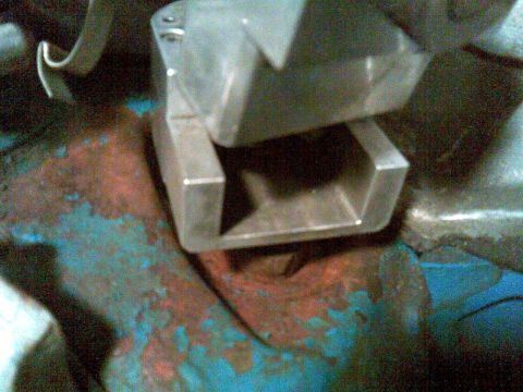 1972 Ford Ranchero - i forgot how low this thing sits! it's a real trick getting the hold down and bolt in position and started