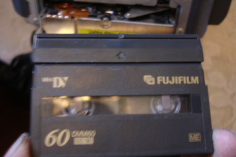 1993 Ford Taurus - A Fujifilm Mini DV tape is shown, labeled as 60 minutes and ME.